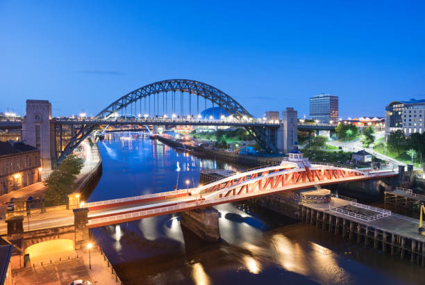istock Swingbridge and Tyne Bridge Newcastle at Night 154946970