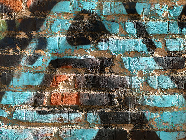 istock Close up: graffiti over wear out wall (medium format camera). 154947158