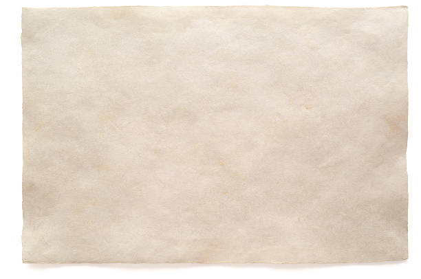 White blank sheet watercolour paper A sheet of blank, handmade paper. Isolated on white. handmade paper stock pictures, royalty-free photos & images