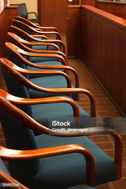 Jurors Row In A Court Room Stock Photo - Download Image Now - Juror - Law, Legal Trial, Courtroom