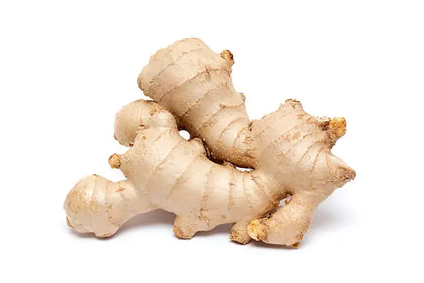 Photo of Ginger root isolated on white background