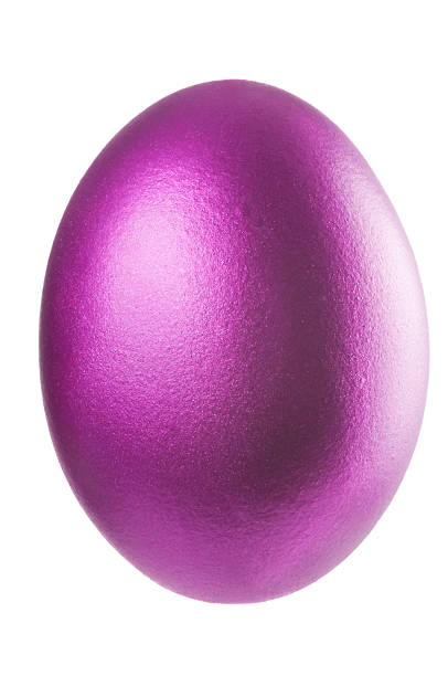 Magenta Easter Egg on white stock photo