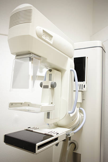 Closeup of mammogram equipment stock photo