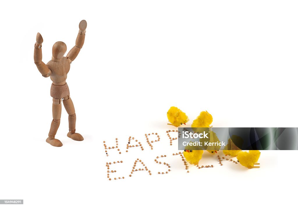 Ostern Küken pflücken das Wort "happy easter" - Lizenzfrei Alphabet Stock-Foto