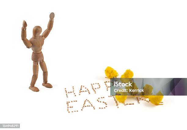 Easter Chicks Собирать Слово Happy Easter — стоковые фотографии и другие картинки Алфавит - Алфавит, Белый фон, Гибкость