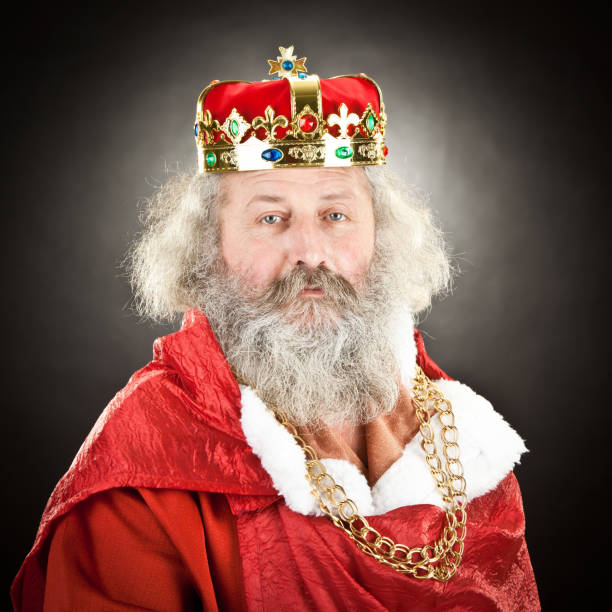 istock proud senior king or emperor with red cloak and crown 154948462