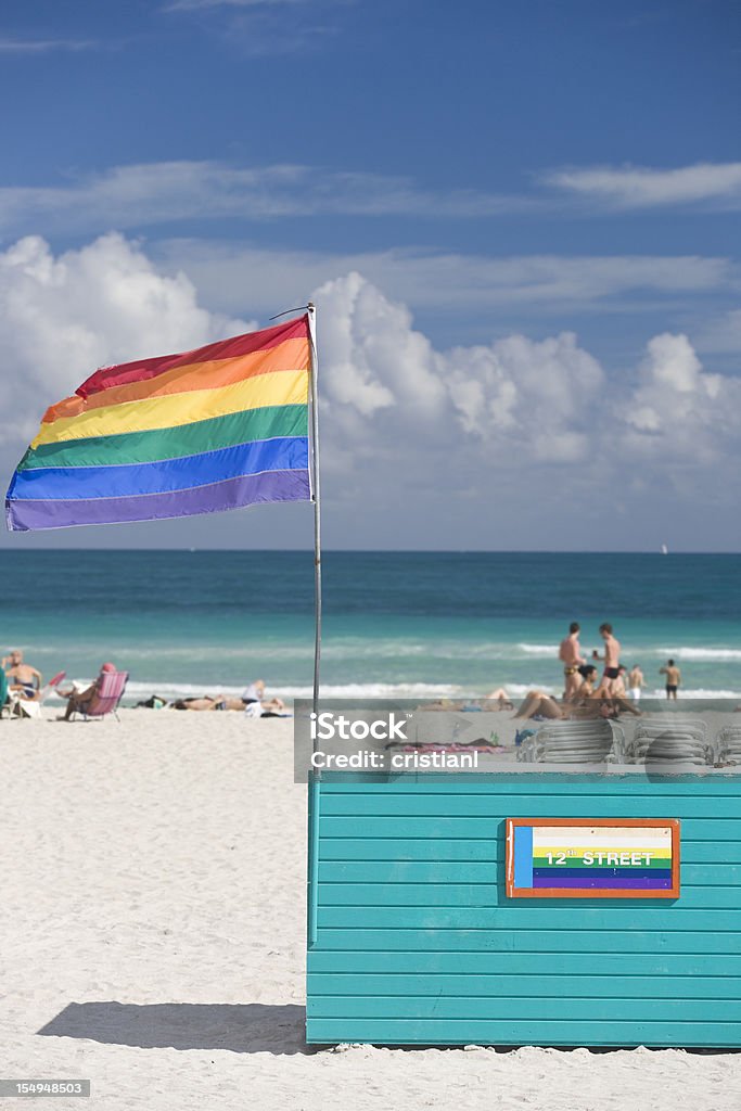 Флаг гей-движения - Стоковые фото Майами роялти-фри