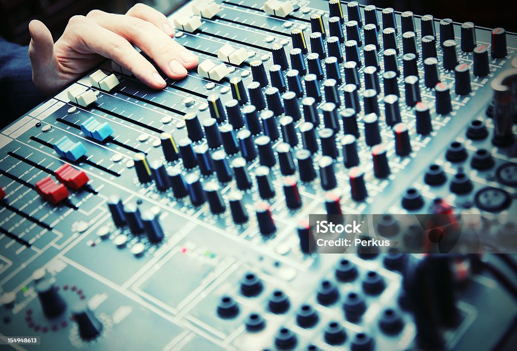 DJ DJ working - indoors shoot Arts Culture and Entertainment Stock Photo