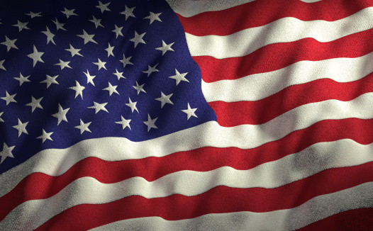 American Flag Wave Close Up Image