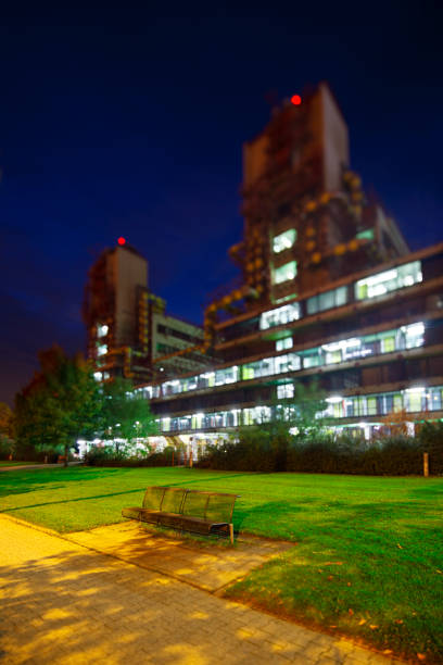 istock Bench And University Clinic Buildings 154949151