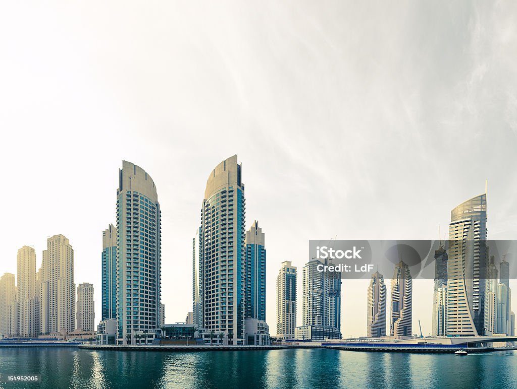 Vista panorámica de la Marina de Dubai - Foto de stock de Abundancia libre de derechos