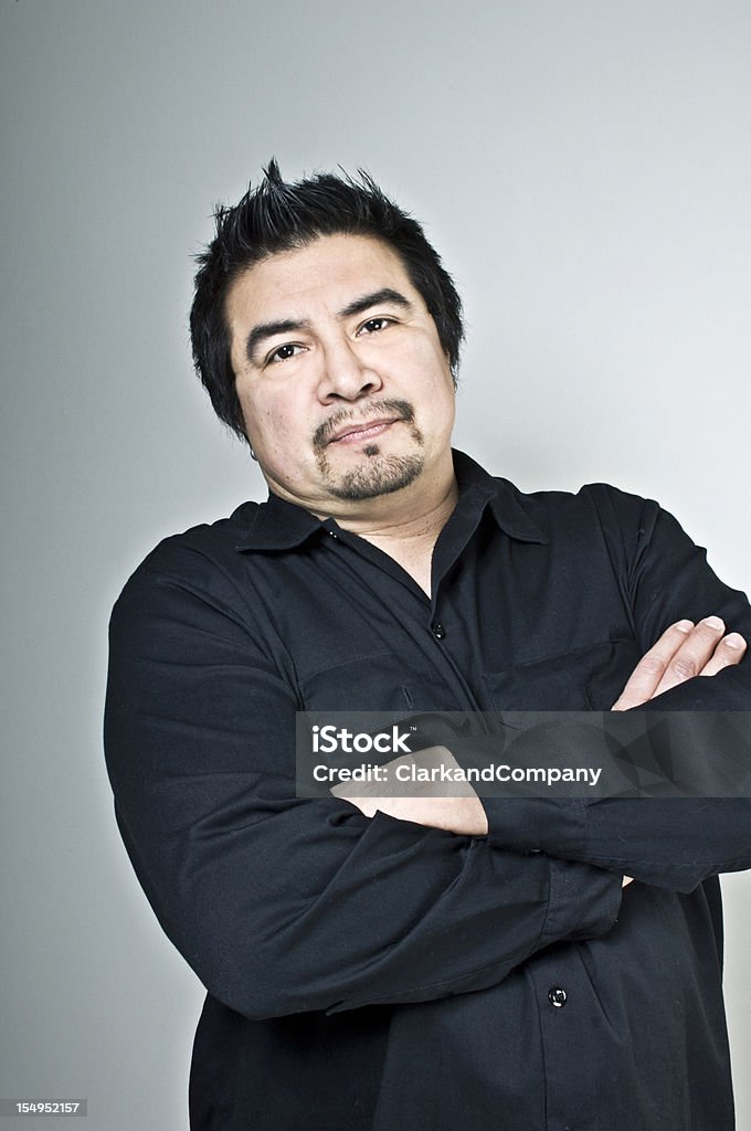 Strong, Wilfull Man Portrait Portrait of  man doubting what you are saying. Adult Stock Photo