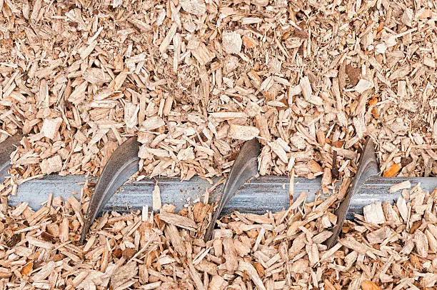 Photo of Wood Chip Auger for Loading into Biomass Boiler