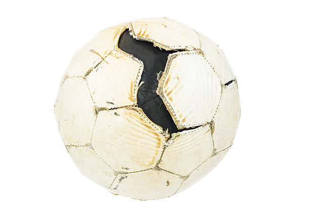 piłka nożna - soccer ball old leather soccer zdjęcia i obrazy z banku zdjęć