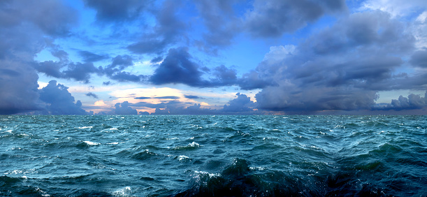 stormy weather over sea.