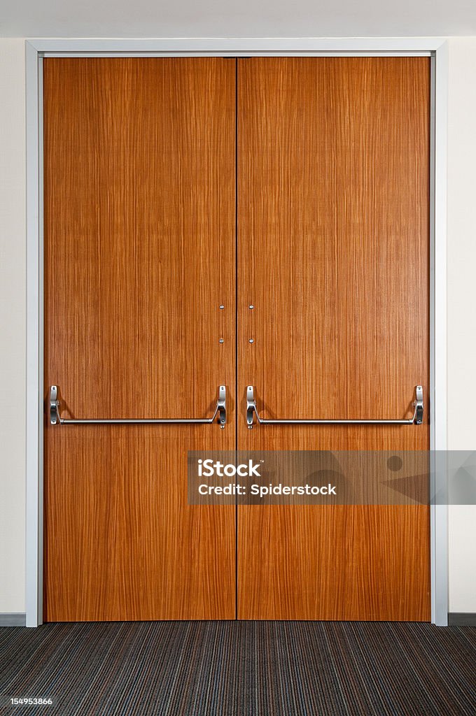 Porta Industrial duplas - Foto de stock de Porta royalty-free