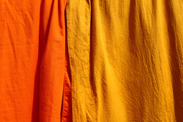 Close up on the fabric of the robes used by Buddhist monks. Further choices below: