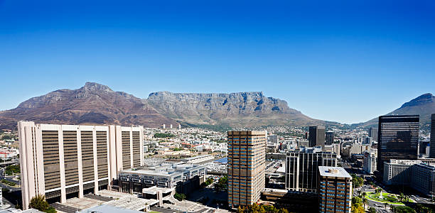 istock High angle view of Cape Town backed by Table Mountain 154953888