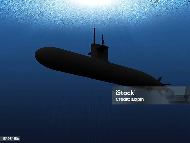 Submarine Stock Photo - Download Image Now - Submarine, Underwater, Military
