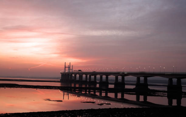 istock Second Severn Crossing bridge at sunset 154954354