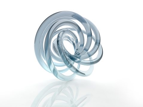 glass helix shape.