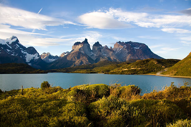 Blue towers in Torres del Paine National Park, Patagonia of Chile