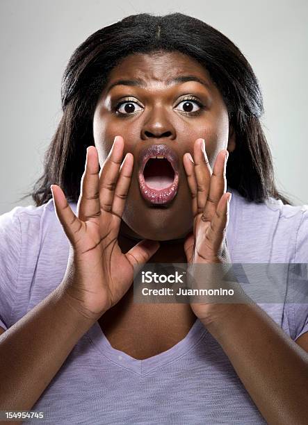 Gasping Stock Photo - Download Image Now - African Ethnicity, Human Face, Women