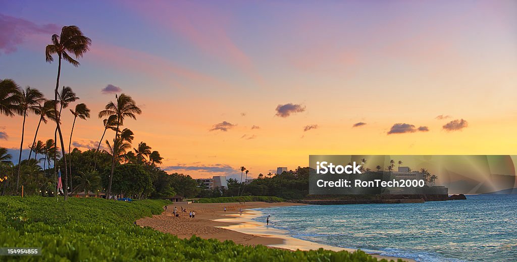 Гавайская закате панорама - Стоковые фото Мауи роялти-фри