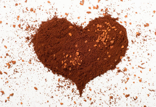 istock Heart made of ground coffee 154955318