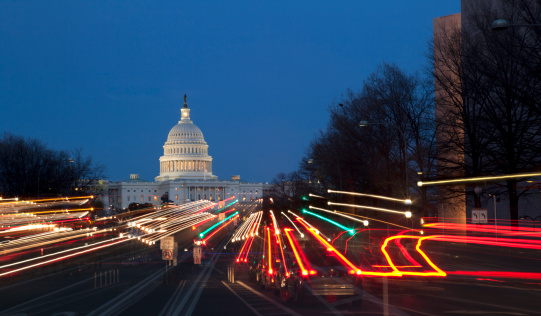 Capitolio de Estados Unidos, en la noche photo