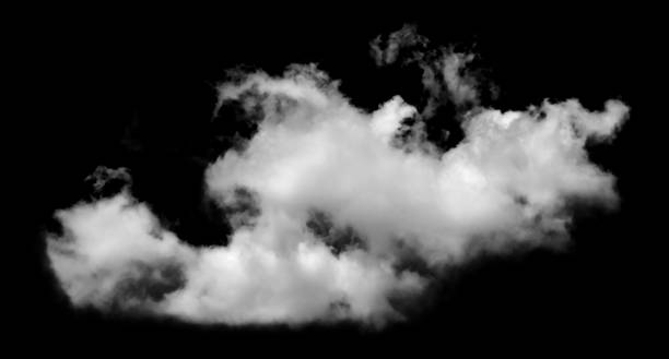 istock White cloud isolated on black background,Textured smoke,brush effect 1549554545