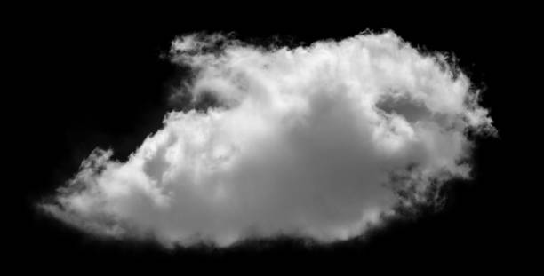 istock White cloud isolated on black background,Textured smoke,brush effect 1549554547