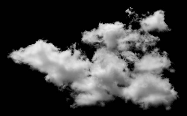 istock White cloud isolated on black background,Textured smoke,brush effect 1549554548