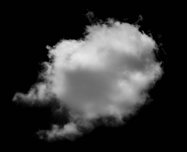 istock White cloud isolated on black background,Textured smoke,brush effect 1549554549