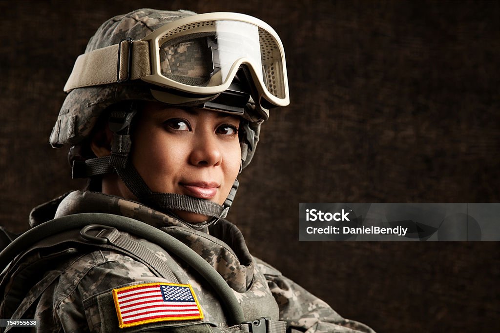 Portrait of a Female US Military Soldier - Royalty-free Veteraan Stockfoto