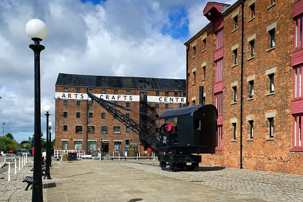 Refurbished old warehouse buildings, Gloucester Docks, Gloucester, UK