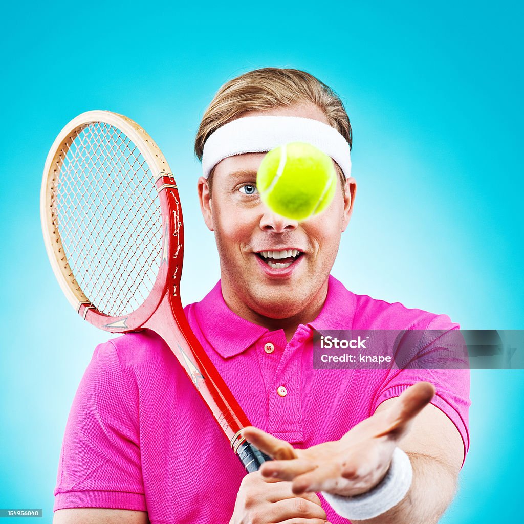 Giocatore di Tennis - Foto stock royalty-free di Racchetta da tennis