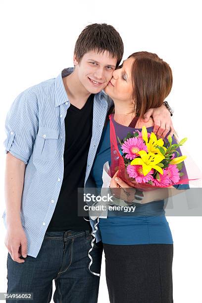 Mother And Adult Son Portrait Stock Photo - Download Image Now - 18-19 Years, 30-34 Years, 30-39 Years