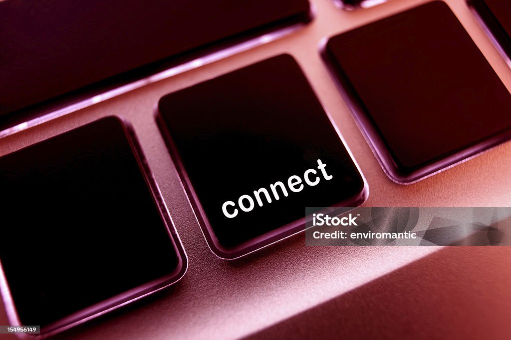Computer Laptop Keypad Connect Button Stock Photo - Download Image Now ...