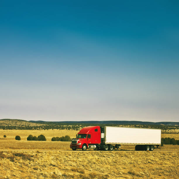 istock semi-truck on the highway 154956317