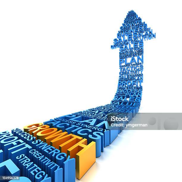 Crecimiento Empresarial Foto de stock y más banco de imágenes de Azul - Azul, Crecimiento, Fondo blanco