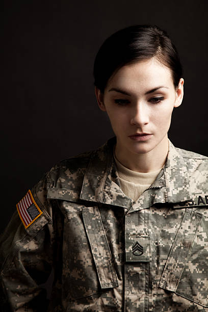 istock Female American Soldier 154956533