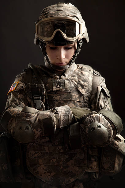 istock Female American Soldier 154956541