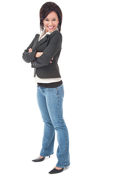 istock Cheerful Young Causal Businesswoman 154956647