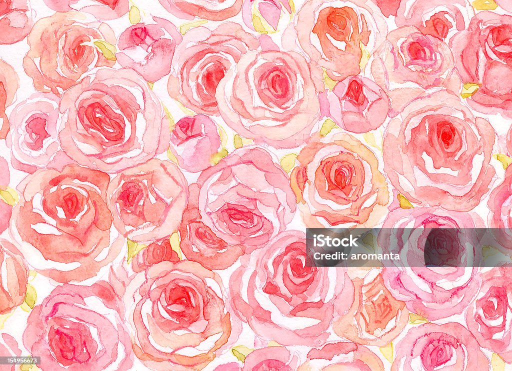 Un acquerello Rose - Illustrazione stock royalty-free di Rosa - Fiore