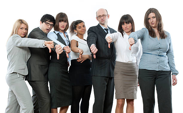 istock Business teram with thumbs down 154956705