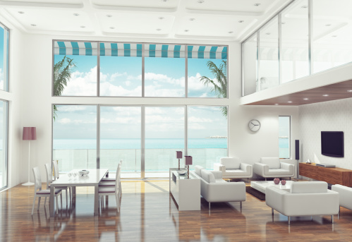 Contemporary loft apartment interior design.