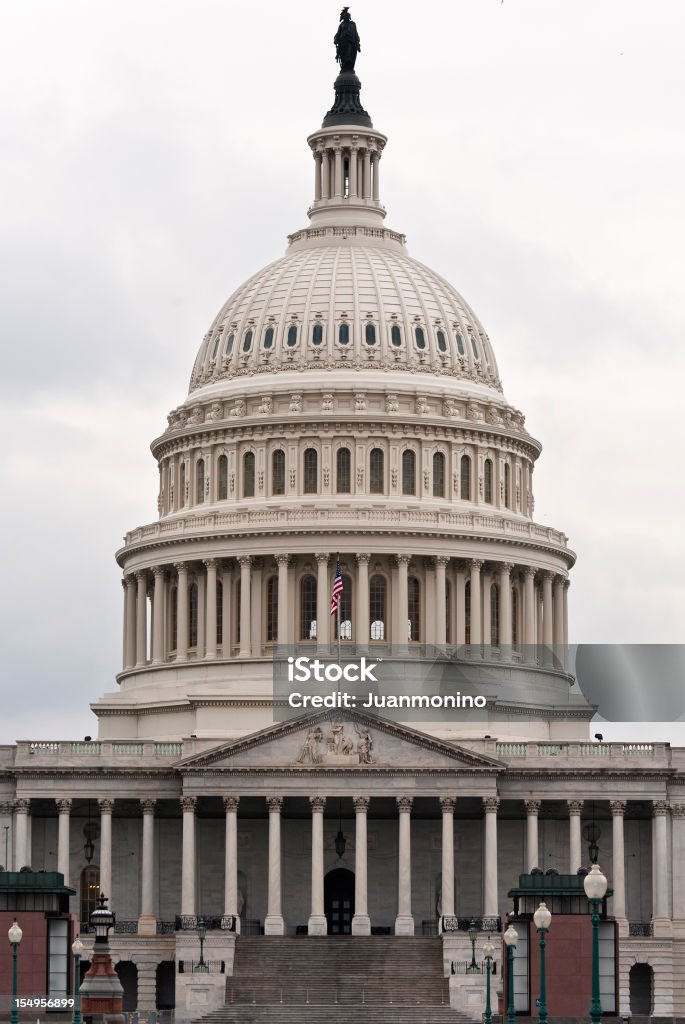 Capitólio, em Washington DC (Vista frontal - Royalty-free Washington DC Foto de stock