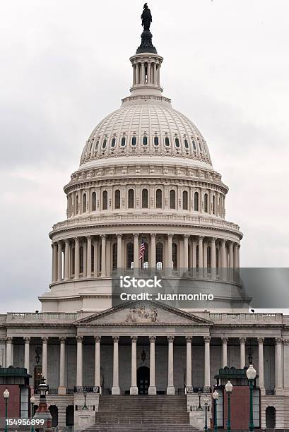 Capitólio Em Washington Dc Vista Frontal - Fotografias de stock e mais imagens de Washington DC - Washington DC, Capitólio - Capitol Hill, Visão Frontal