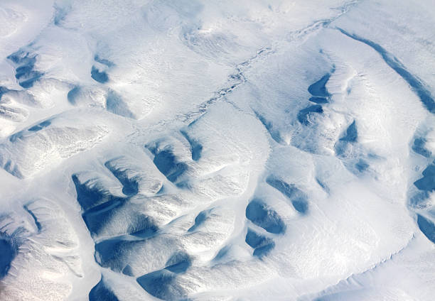 Cold and barren tundra in Eastern Siberia, Russia